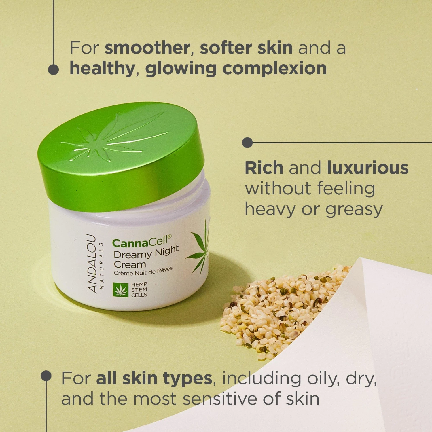 CannaCell Dreamy Night Cream With Hemp Stem Cells 2 CannaCell Dreamy Night Cream With Hemp Stem Cells - Image 2