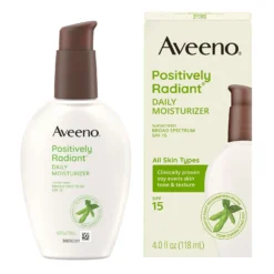 Aveeno Positively Radiant Daily Face Moisturizer With SPF 15 -Clinique || Lancome || L'Oreal Sales Shop 2601076cm alt01